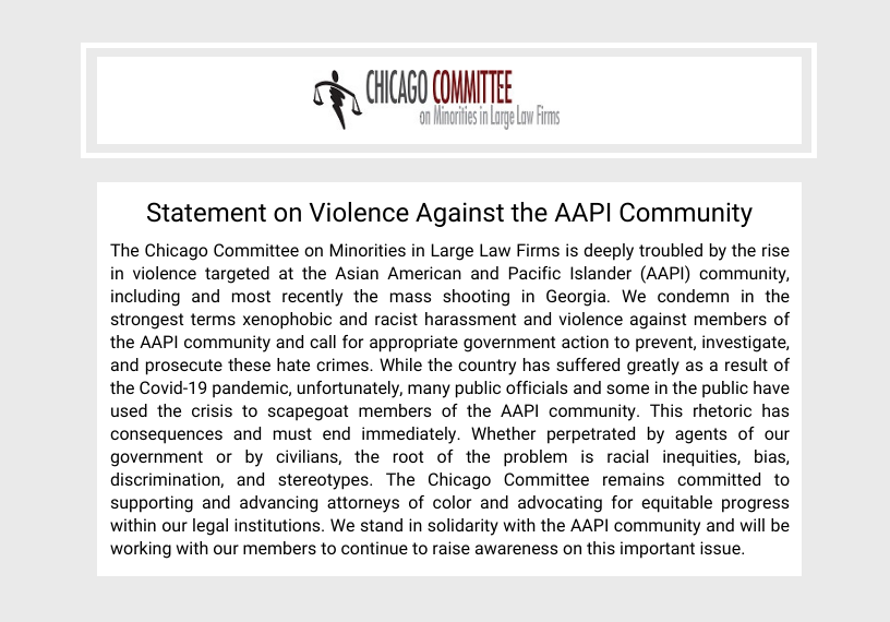 Statement on Violence Against the AAPI Community